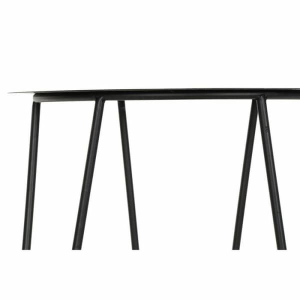 DKD Heminredning Sido bord Naturlig Svart Metall MDF (40,5 x 40,5 x 50,5 cm) - 8424001914913