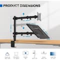 Miniatyrbild 2 av 4: Support för PC-skärm - GRIFEMA - Dubbel skärm - VESA 75x75-100x100 MM - Rotation 360° - Lutning ±90°