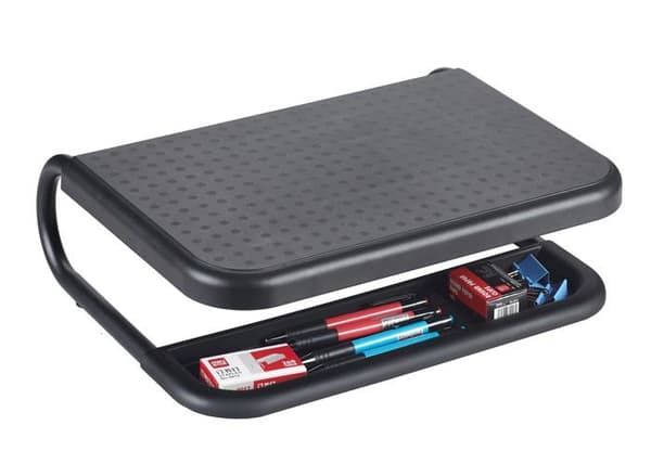 Stöd för skärm - fäste för skärm Q-connect - KF17416 - Stöd för skärm, 38x29,5 cm, höjdjusterbar, svart