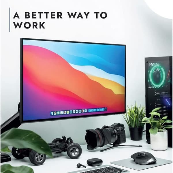 Support Skärm PC - Invision - MX200 - 19 till 32 Tum - Höjdjustering - Svart