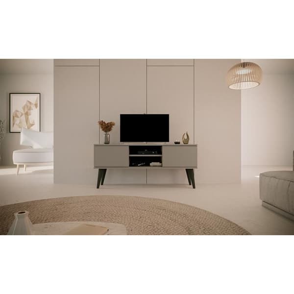 TV-möbel Toronto - Vardagsrum - 120 cm - Grå - 2 dörrar - 2 öppna hyllor