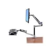 Skrivbordsfäste - Ergotron - WorkFit-LX - Polerad aluminium - 42" - 30 lbs Max