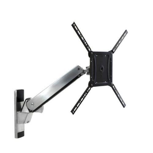 Stöd för LCD-skärm - ERGOTRON - Interaktiv arm VHD - Polerad aluminium - Skärmstorlek: 30"-60" - Väggmontering Gjuten aluminium, Svart