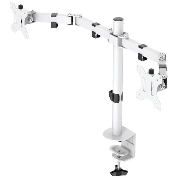 Stativ för skärm - DELTACO GAMING - GAM-040-W - Rotationsbar - Nejerbar - För 2 skärmar upp till 32'' Svart