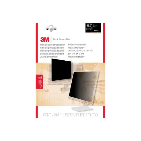 3M Sekretessfilter PF19.0 Sekretessfilter 19" svart