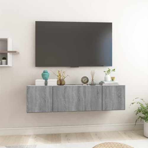 Hängande tv-skåp 2 st 60x30x30 cm konstruerat trä
