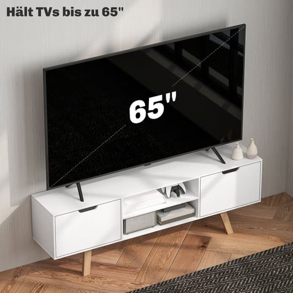 TV-kaappi, 150x39x50 cm, valkoinen