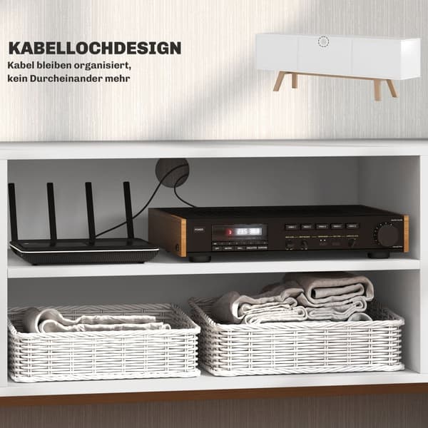 TV-kaappi, 150x39x50 cm, valkoinen