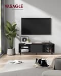 Miniatyrbild 2 av 6: TV-bänk 60 tum TV, TV-möbel, räfflat glas, 140 x 39 x 45 cm, askbrun och bläcksvart