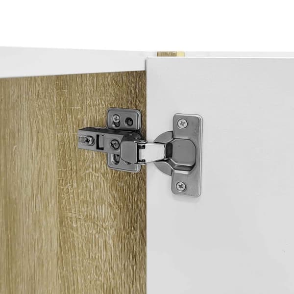 Hvidt tv-bord i højglans – moderne design med 4 låger, stilrent med masser af opbevaringsplads, 180 cm