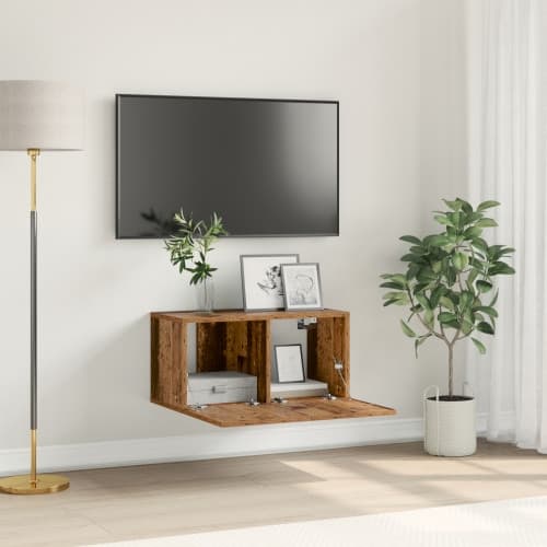 TV-byrå Gammalt Trä Spånskiva Medium TV-byrå Rektangulär