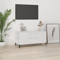 Miniatyrbild 1 av 2: Tv-bänk vit 102x44,5x50 cm konstruerat trä