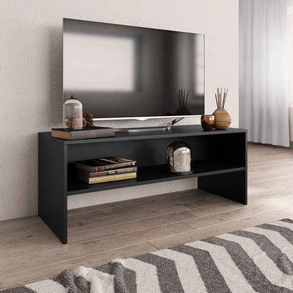 TV-bänk svart 100x40x40 cm konstruerat trä