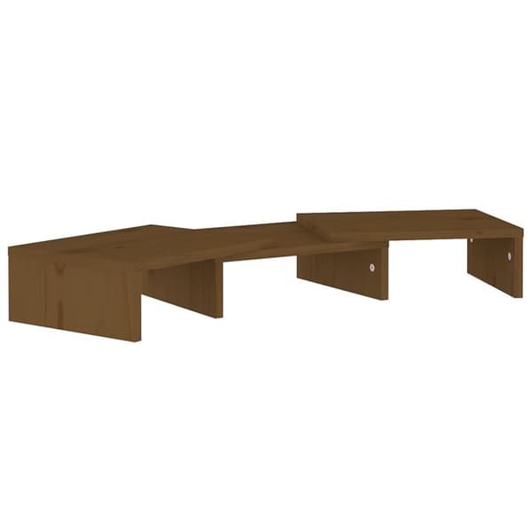 Skärmställ honungsbrun 60x24x10,5 cm massiv furu