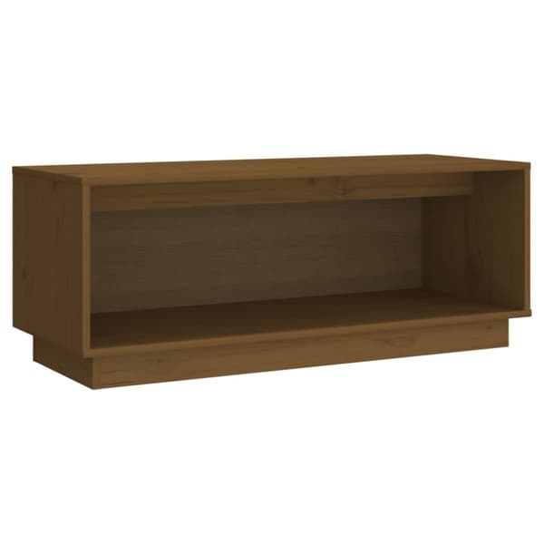 Tv-bänk honungsbrun 90x35x35 cm massiv furu
