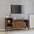 Miniatyrbild 1 av 2: Tv-bänk brun ek 100x35x55 cm konstruerat trä