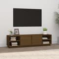 Miniatyrbild 1 av 2: Tv-bänk honungsbrun 156x40x40 cm massiv furu