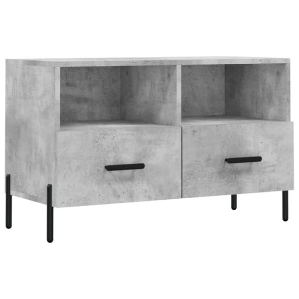 Tv-bänk betonggrå 80x36x50 cm konstruerat trä