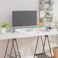 Miniatyrbild 1 av 2: TV-bord klarglas 90x30x13 cm