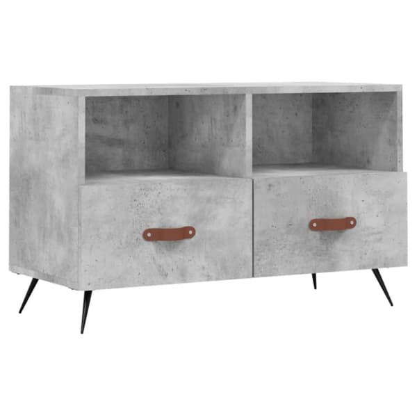 Tv-bänk betonggrå 80x36x50 cm konstruerat trä