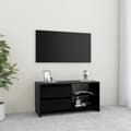 Miniatyrbild 1 av 2: Tv-bänk svart 80x31x39 cm massiv furu