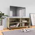 Miniatyrbild 1 av 2: Tv-bänk med hjul sonoma ek 90x35x35 cm konstruerat trä