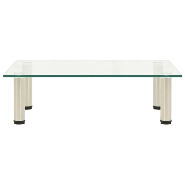 TV-bänk transparent 60x35x17 cm härdat glas