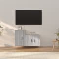Miniatyrbild 1 av 2: Tv-skåp 2 delar grå sonoma konstruerat trä