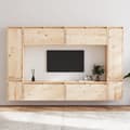 Miniatyrbild 1 av 2: Tv-bänk 8 st massiv furu