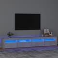 Miniatyrbild 1 av 2: Tv-bänk med LED-belysning betonggrå 240x35x40 cm