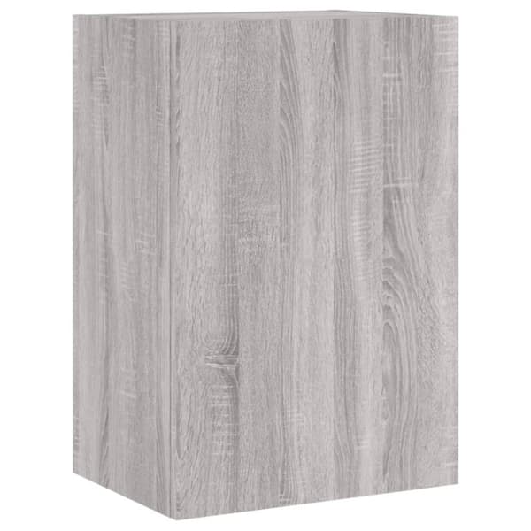 Väggmonterad tv-bänk grå sonoma 40,5x30x60 cm konstruerat trä