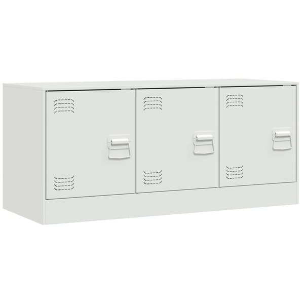 TV-skåp vit 99x39x44 cm stål