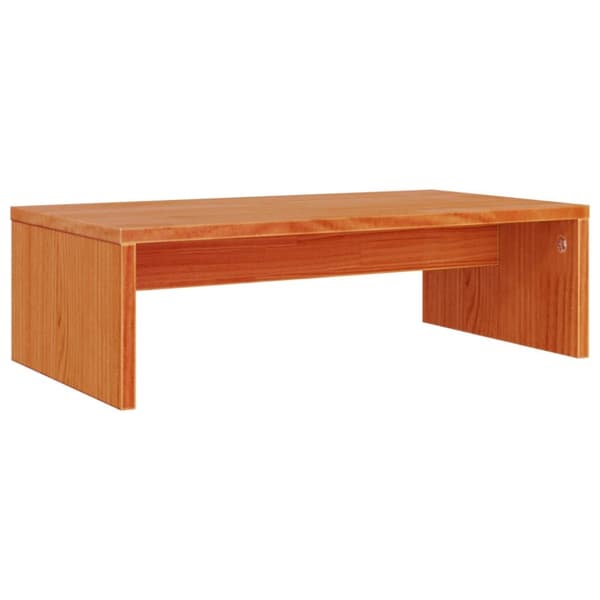 Skärmställ vaxbrun 50x27x15 cm massiv furu