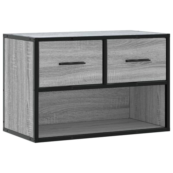 Tv-bänk grå sonoma 60x31x39,5 cm konstruerat trä och metall