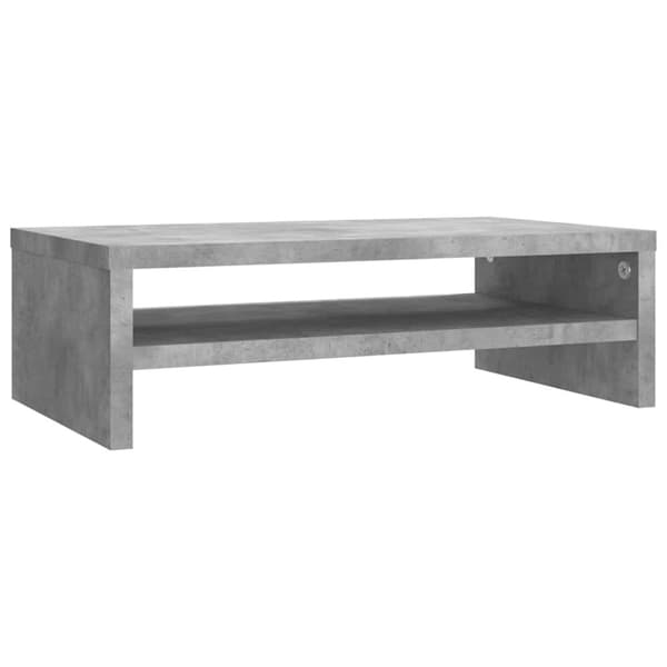 Skärmställ betonggrå 42x24x13 cm konstruerat trä