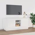 Miniatyrbild 1 av 2: Tv-bänk vit 102x35x45 cm konstruerat trä