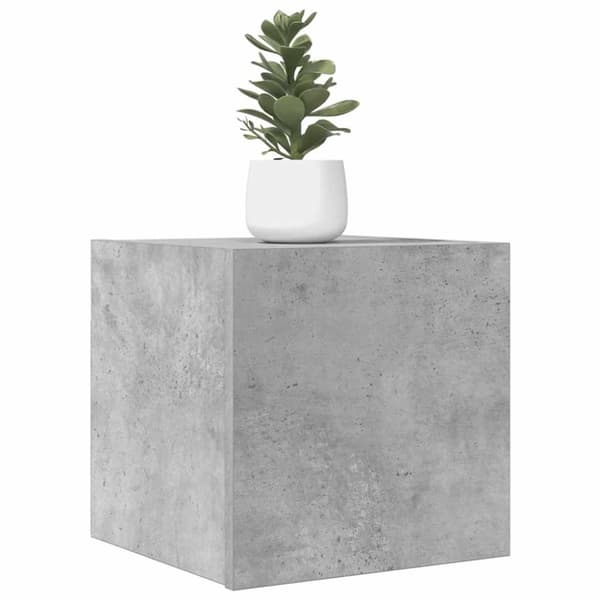 Väggmonterat tv-bänk betonggrå 30,5x30x30 cm