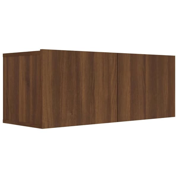 Tv-bänk brun ek 80x30x30 cm konstruerat trä