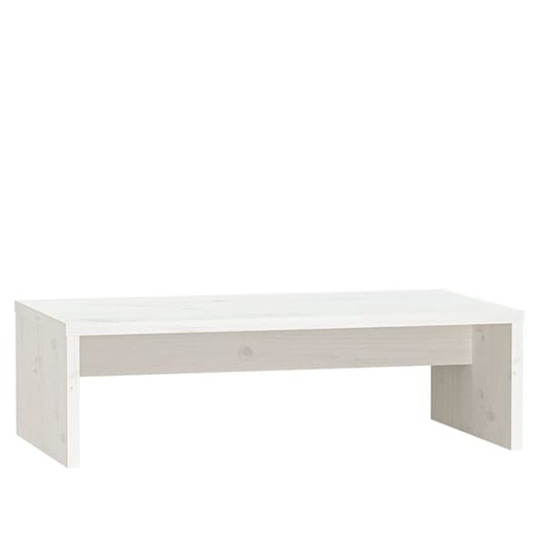 Skärmställ vit 50x27x15 cm massiv furu