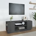 Miniatyrbild 1 av 2: Tv-bänk grå 110x35x40,5 cm massiv furu