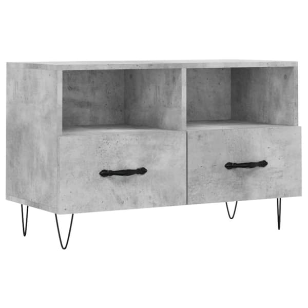 Tv-bänk betonggrå 80x36x50 cm konstruerat trä