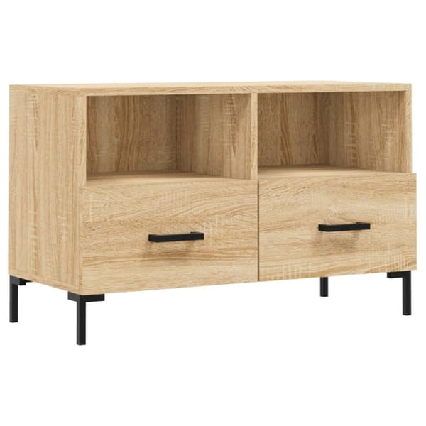 Tv-bänk sonoma ek 80x36x50 cm konstruerat trä