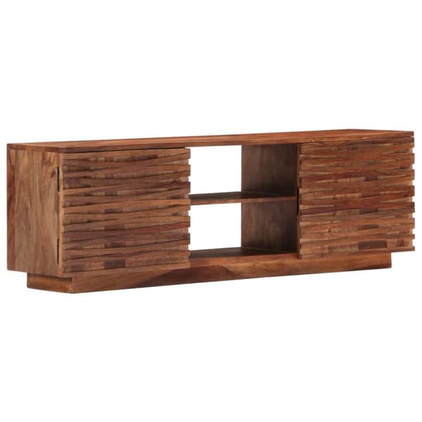 TV-bänk 120x30x40 cm massivt sheshamträ