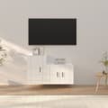Miniatyrbild 1 av 2: Tv-skåp 2 delar högglans vit konstruerat trä