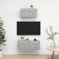 Miniatyrbild 1 av 2: TV-skåp 2 delar betonggrå konstruerat trä