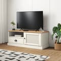 Miniatyrbild 1 av 2: Tv-bänk VIGO vit 106x40x40 cm massiv furu