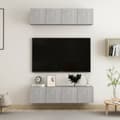 Miniatyrbild 1 av 2: Tv-bänk set 4 st betonggrå 60x30x30 cm konstruerat trä