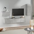 Miniatyrbild 1 av 2: Tv-skåp 4 delar betonggrå konstruerat trä