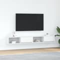 Miniatyrbild 1 av 2: TV-bänkar 2 st vit 100x31x25,5 cm konstruerat trä