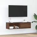 Miniatyrbild 1 av 2: TV-bänk brun ek 100x31x25,5 cm konstruerat trä